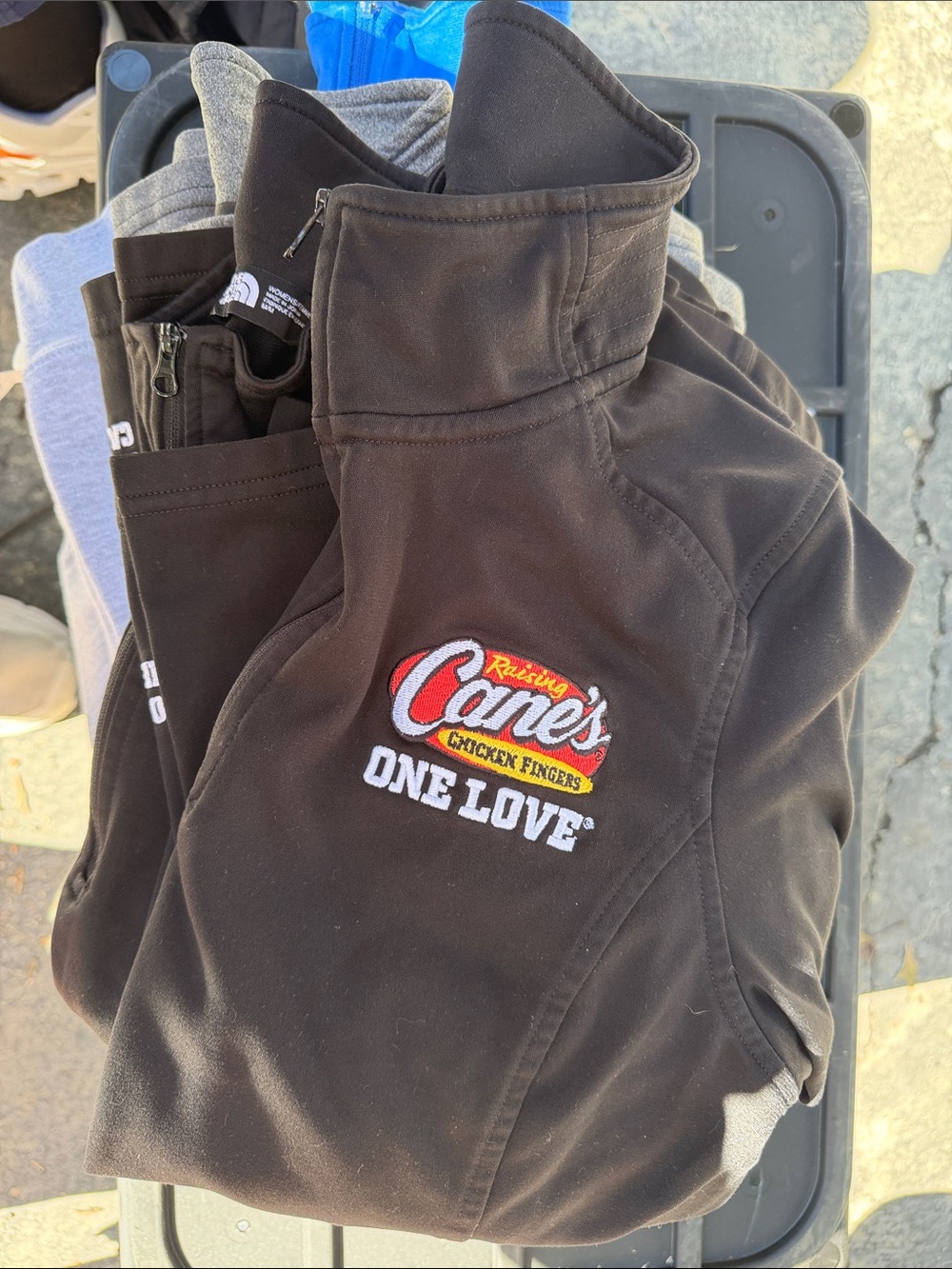 The North Face Softshell 1/4 Zip Pullover - Embroidered Raising Cane's Logo